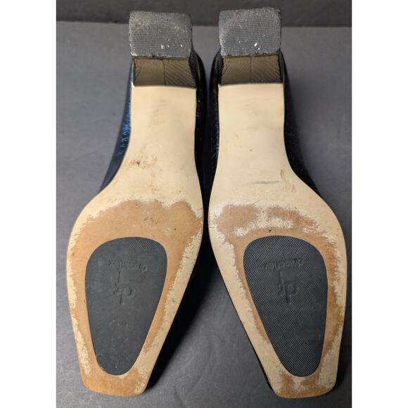 J. Renee Beam Patent Leather Pumps WOMENS 8M Reptile Textured 1.75" Square Toe - Picture 7 of 11